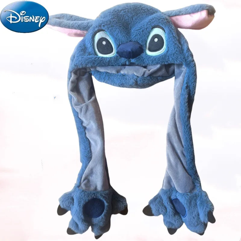 Disney Stitch Anime Hat Stitch Moving Ears Shake Plush Hat Kawaii stitch  Ears Toys Hats for Girls Birthday Christmas Gifts